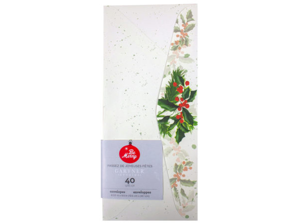 Case of 18 - 40 Count Holly Envelopes