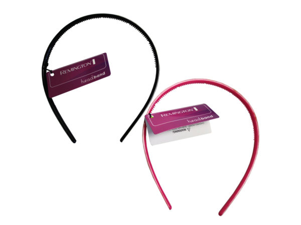 Case of 20 - 1 Count Thin Glitter Head Band in Pink and Silver Assorted Colors