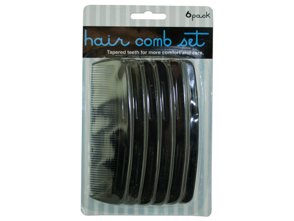 Case of 24 - Black Hair Comb Set