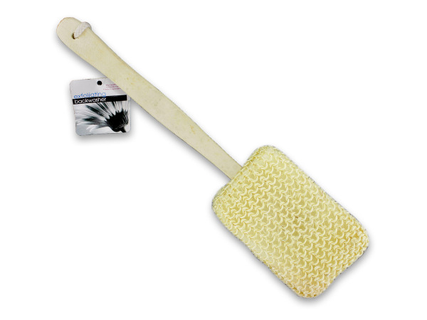Case of 24 - Exfoliating Backwasher with Wooden Handle