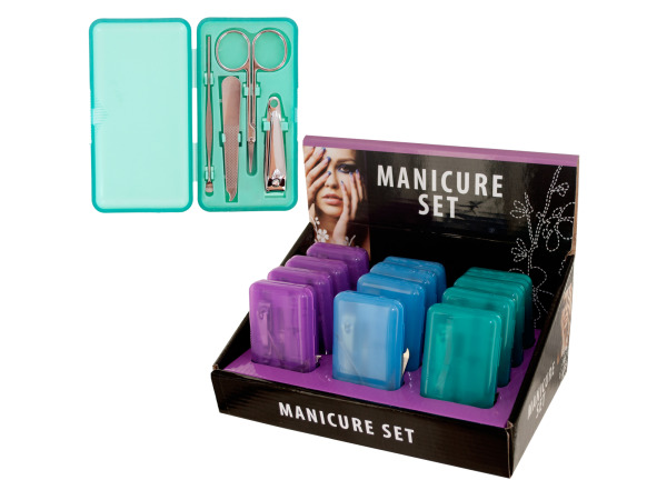 Case of 12 - Manicure Set in Case Countertop Display