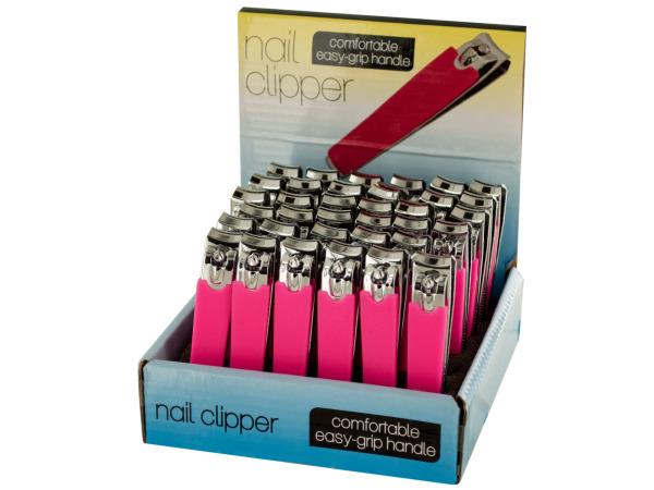 Case of 36 - Nail Clipper with Easy-Grip Handle Countertop Display