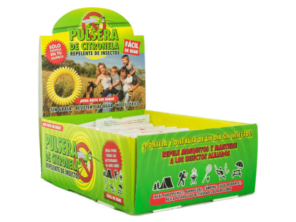 Case of 50 - Superband Insect Repelling Bracelet in Spanish in PDQ Display