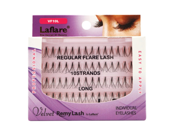 Case of 24 - LaFlare Velvet Remy 10 Strand Long Individual Eyelashes