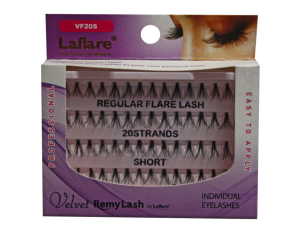 Case of 24 - Velvet Flare 20 Strand Short Individual Eyelashes
