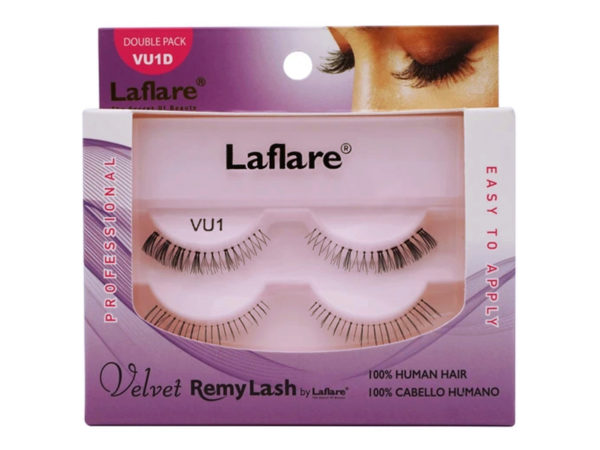 Case of 24 - LaFlare VU1D 100% Human Hair Velvet Remy Double Lower Eyelashes
