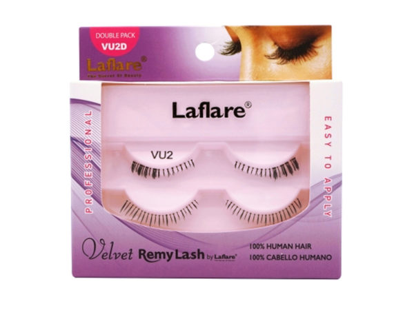 Case of 24 - LaFlare VU2D 100% Human Hair Velvet Remy Double Under Lower Eyelashes