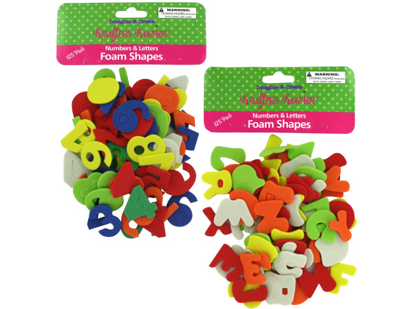 Case of 12 - Numbers & Letters Foam Shapes Set
