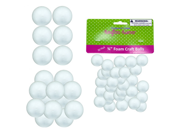 Case of 12 - Small Foam Craft Balls