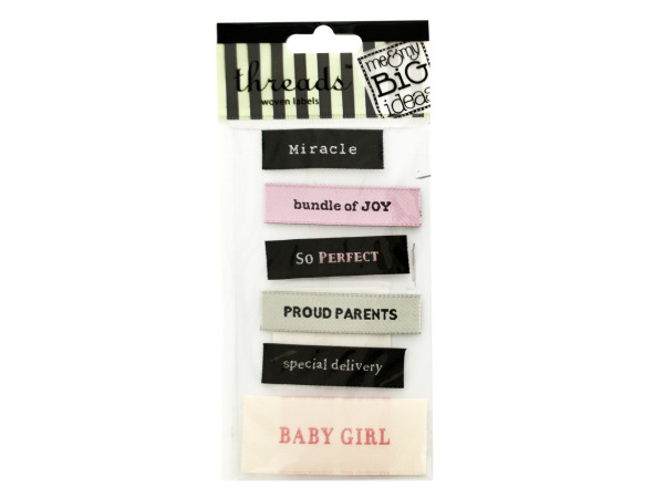 Case of 24 - Baby Girl Woven Labels