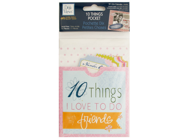 Case of 24 - 10 Things Friends Journaling Pocket