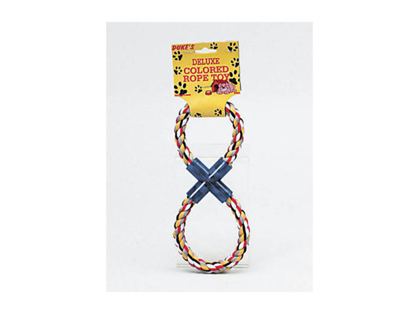 Case of 24 - Figure 8 Multi-Colored Rope Dog Toy