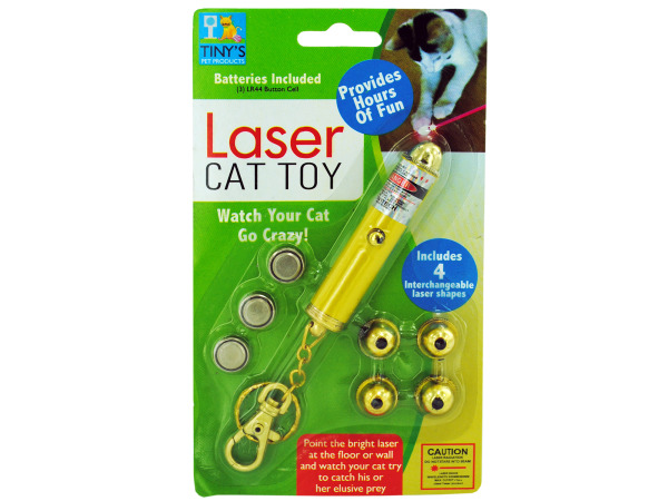 Case of 20 - Laser Light Key Chain Toy for Cats