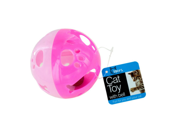 Case of 24 - Large Cat Ball Toy with Bell