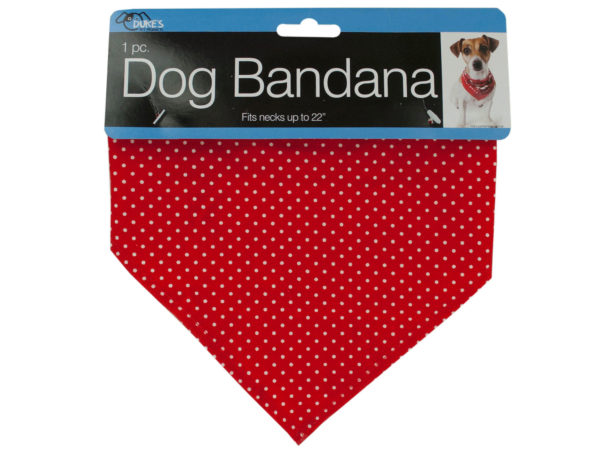 Case of 24 - Polka Dot Dog Bandana with Snap Closure