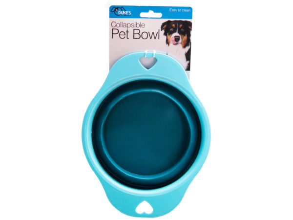 Case of 6 - Collapsible Pet Bowl w/Heart