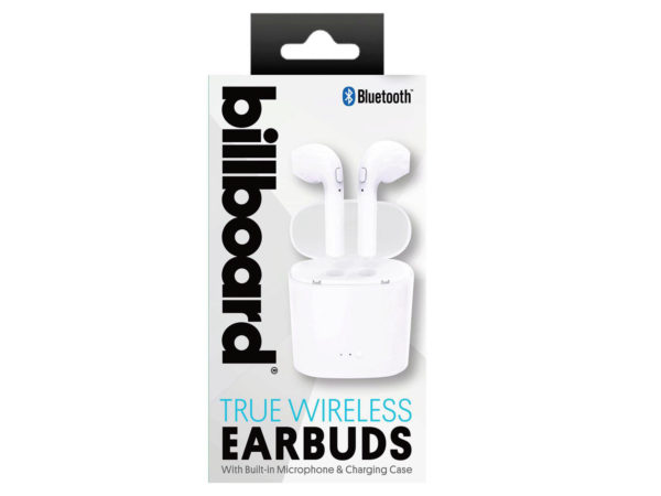 Case of 2 - Billboard Bluetooth True Wireless Earbuds with Charging Case