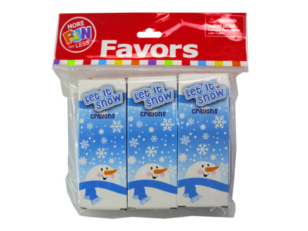 Case of 36 - 24 Pack Winter Theme Crayons with 6 packs of 4