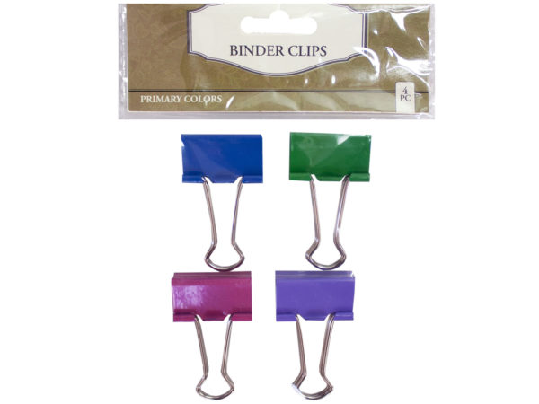 Case of 24 - Four Pack Binder Clips