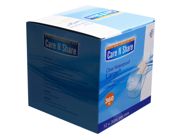 Case of 24 - 30 Count Clear Waterproof Bandages