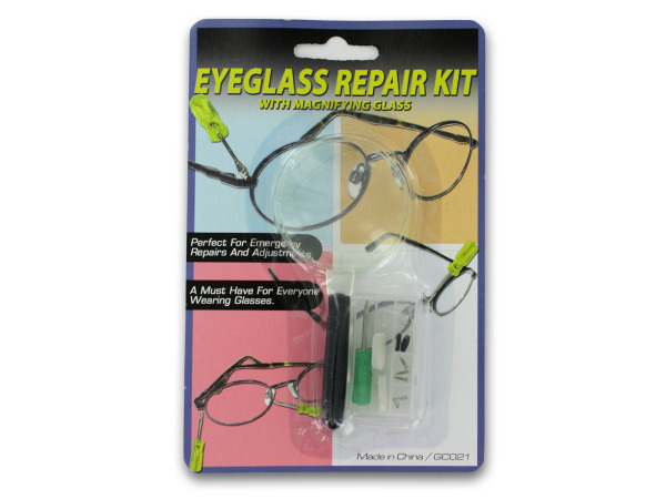 Case of 24 - Eyeglass Repair Kit with Magnifying Glass