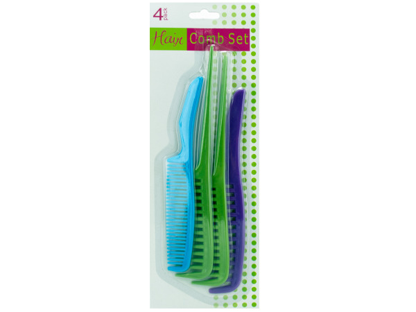 Case of 12 - Plastic Comb Set