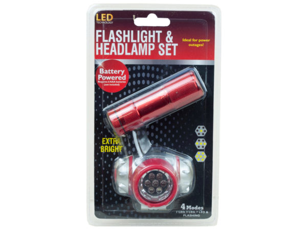Case of 3 - Flashlight and Headlamp Combination Set