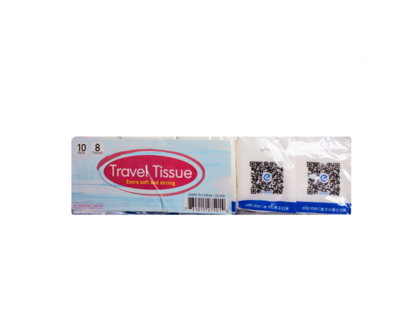 Case of 15 - 10 Pack Travel Tissue Set