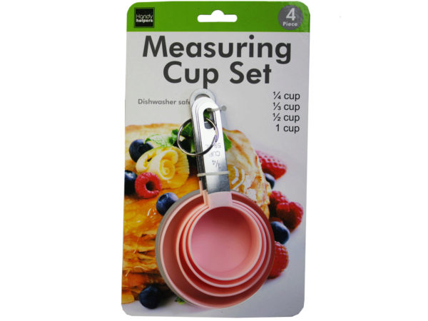 Case of 6 - 4 Pack Stackable Measuring Cup Spoon Set