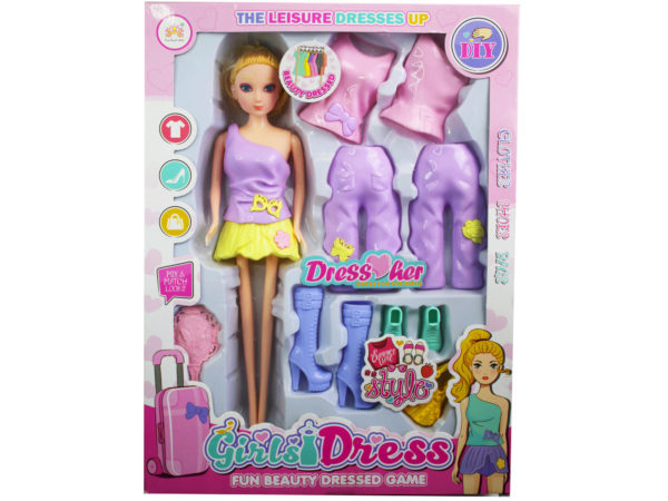 Case of 2 - 11" Fashion Doll with Snap-On Fashion Accessories