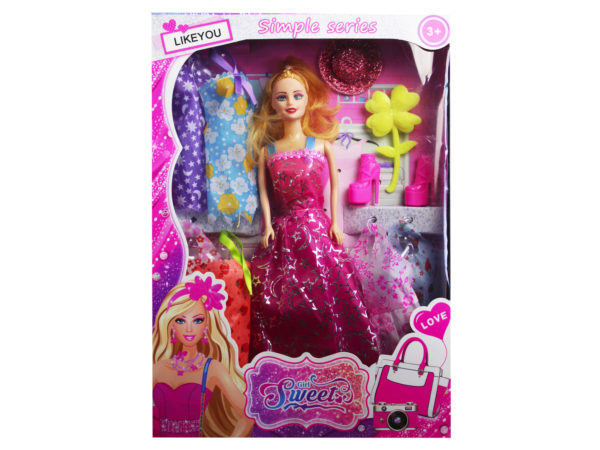 Case of 2 - 11" Beauty Doll with Fun Accessories Included