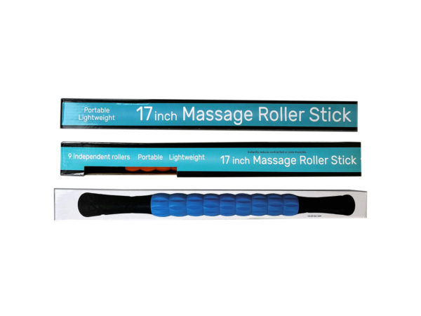 Case of 2 - 17" Massage Roller Stick Asst. Colors