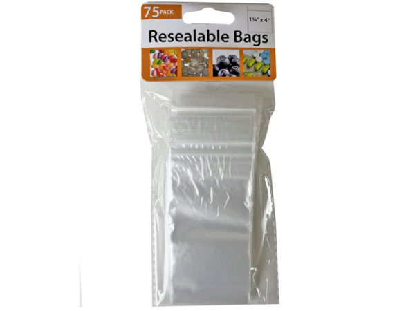 Case of 12 - Small Resealable Storage Bags