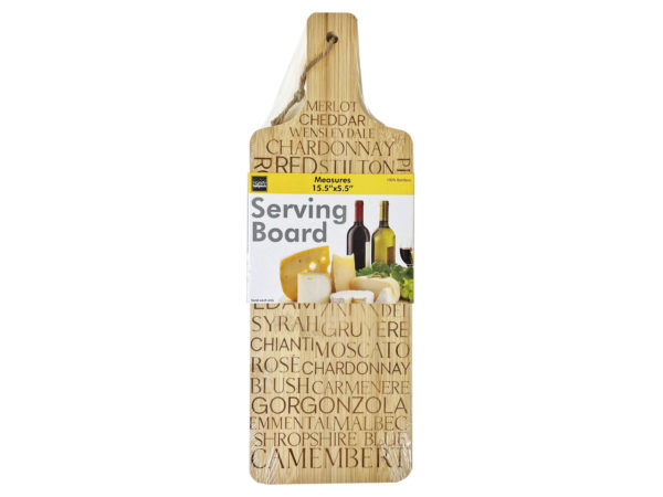 Case of 2 - Bamboo Serving Board with Engraved Words