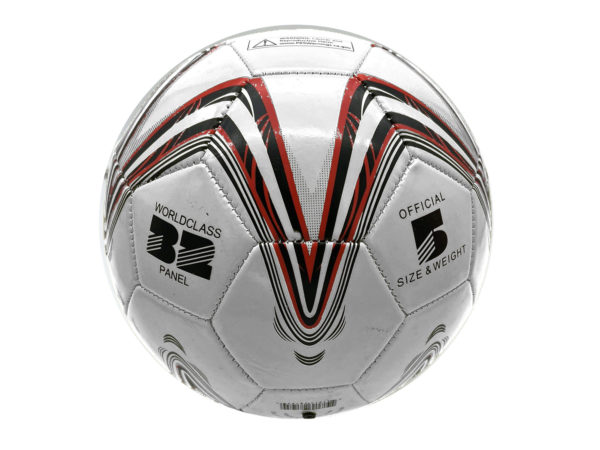 Case of 2 - Size 5 Soccer Ball with Red and Black Star Design