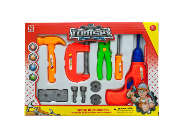 Case of 4 - Construction Tool Play Set