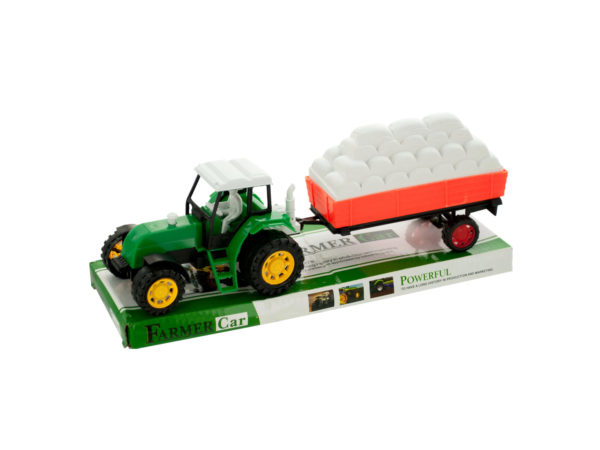 Case of 6 - Friction Farm Tractor Truck & Trailer Set