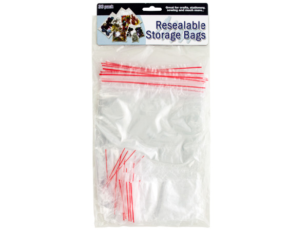 Case of 24 - Resealable Storage Bags