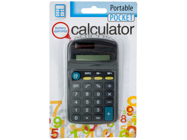Case of 12 - Portable Pocket Calculator