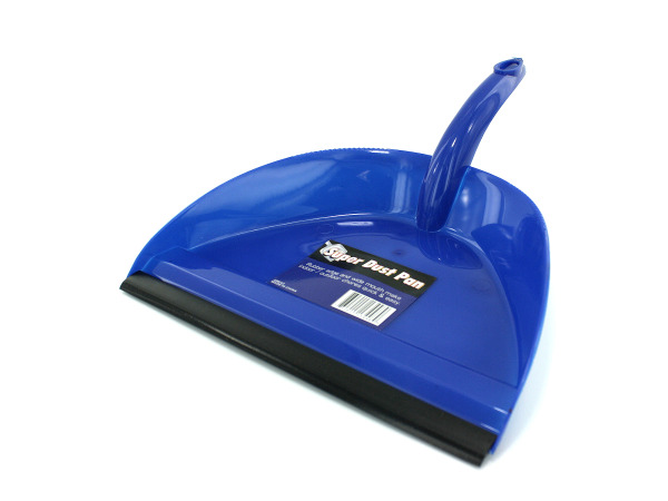 Case of 24 - Wide Mouth Dust Pan with Rubber Edge