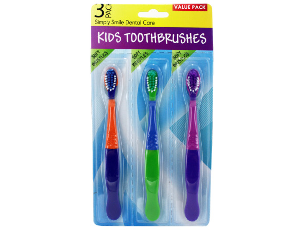Case of 24 - Kids Colorful Toothbrush Set