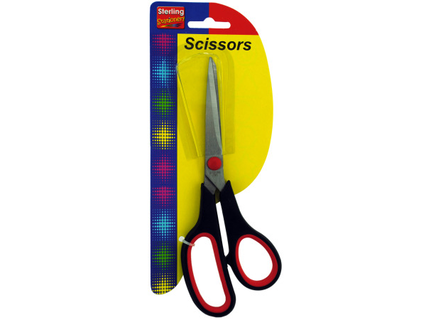 Case of 12 - Stainless Steel Scissors with Plastic Handles