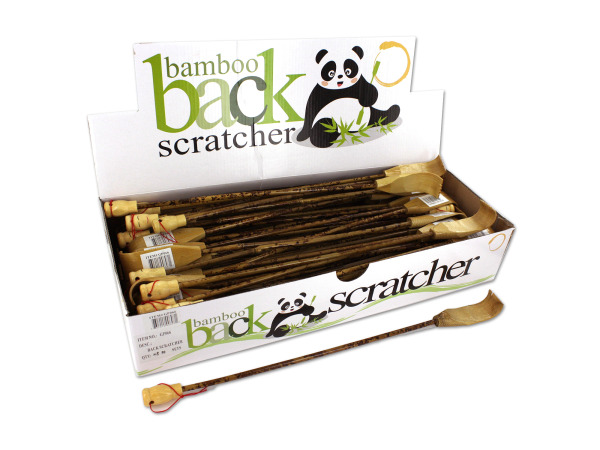 Case of 60 - Bamboo Back Scratcher Countertop Display