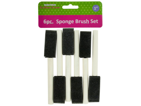 Case of 24 - Craft Sponge Brush Set