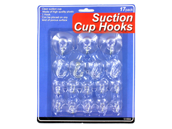 Case of 24 - Suction Cup Hooks