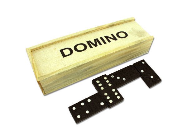 Case of 30 - Domino Set in Wooden Box