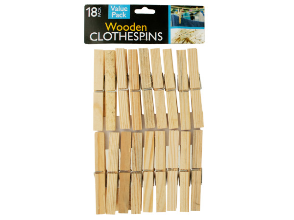 Case of 24 - Wooden Clothespins