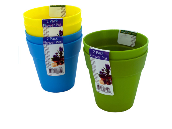 Case of 24 - Plastic Flower Pots