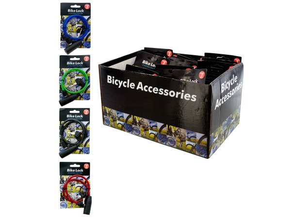 Case of 24 - Cable Bicycle Lock Countertop Display