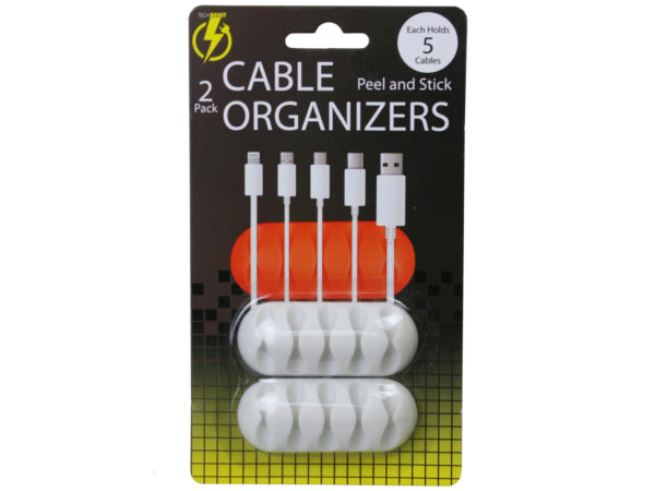 Case of 24 - 2 Pack Cable Organizer